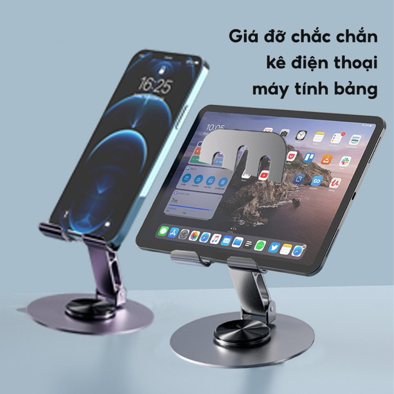 Giá đỡ điện thoại xoay 360 độ, kim loại 100%, K72 | BigBuy360 - bigbuy360.vn