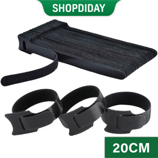 Bộ 20 Dây Quấn Dây Sạc Chống Rối, Dây Dán Gai Velcro Buộc Gọn Dây Điện Dài 20cm/15cm Nhiều Màu D02B