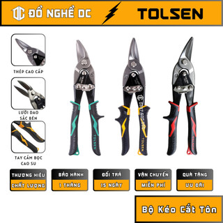 Kéo cắt tôn mũi cong trái-thẳng-phải 10''250mm 30021 30022 30023 tolsen thép cr-v dùng cắt những tấm tôn inox, tấm sắt
