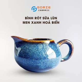Bình rót sữa lùn xanh hoả biến cao cấp - Gốm Sứ Cao Cấp Bát Tràng