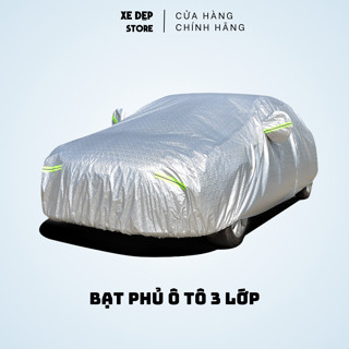 Bạt phủ ô tô tráng nhôm 3 lớp chống xước, chống nắng, chống cháy cho ô tô Toyota, Hyundai, Honda - XE ĐẸP AUTO
