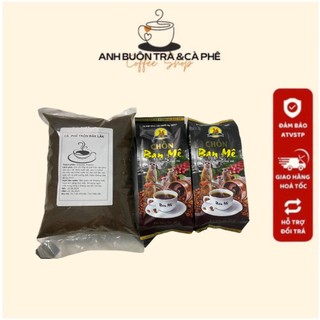 Cà phê chồn ban mê 1kg + cà phê trộn đăk lăk 1kg gu đậm đắng