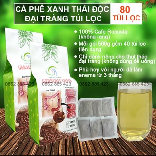 Cà phê xanh thải độc đại tràng dạng túi lọc, cà phê thải độc đại tràng - Gerson Coffee