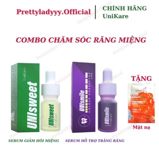 Serum trắng răng Unismile Unikare - Hỗ trợ cải thiện vết ố vàng răng làm sạch mảng bám trên răng 10ml