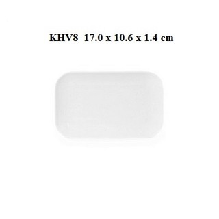 Khay/dĩa đựng khăn lạnh nhựa Melamine màu Trắng KHV8