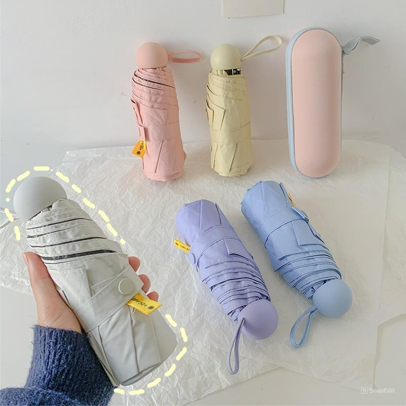 Ô đi mưa , đi nắng chống tia UV gấp gọn kèm túi đựng