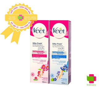 Kem tẩy lông veet silky fresh 100ml - tẩy lông veet cho da nhạy cảm và da khô