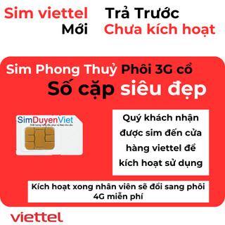 Sim Phong thuỷ viettel số cổ đẹp 3g mới chưa kích hoạt