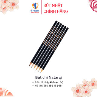  Bộ 6 Bút Chì Nataraj Ấn Độ | Độ Cứng Và Độ Đậm Nhạt Khác Nhau | Ngòi Khỏe, Khó Gãy, Dễ Chuốt