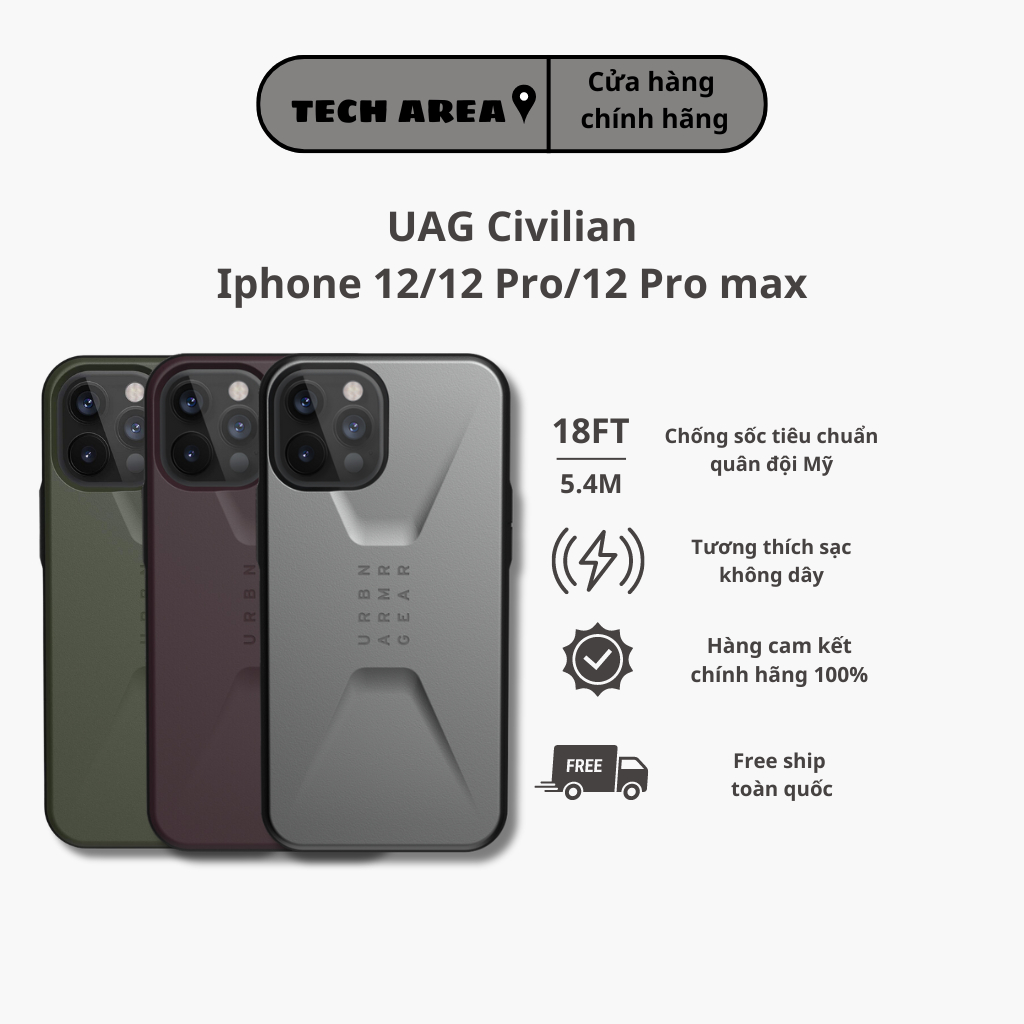 Ốp UAG Civilan cho Iphone 12/12pro/12 pro max chính hãng