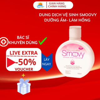  Dung dịch vệ sinh phụ nữ Smoovy làm hồng vùng kín dưỡng ẩm khử mùi gel nước phụ khoa cho phụ nữ nam giới 150ml 