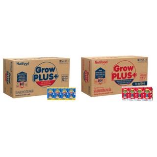 Thùng sữa bột pha sẵn nutifood growplus+ xanh/đỏ 110ml - trên 1 tuổi - tăng cân khỏe mạnh