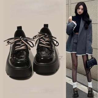 Giày bốt nữ cổ thấp đế bằng phong cách Hàn Quốc,giầy boot nữ oxford hàng cao cấp siêu nhẹ đế răng cưa hàng hót 2022