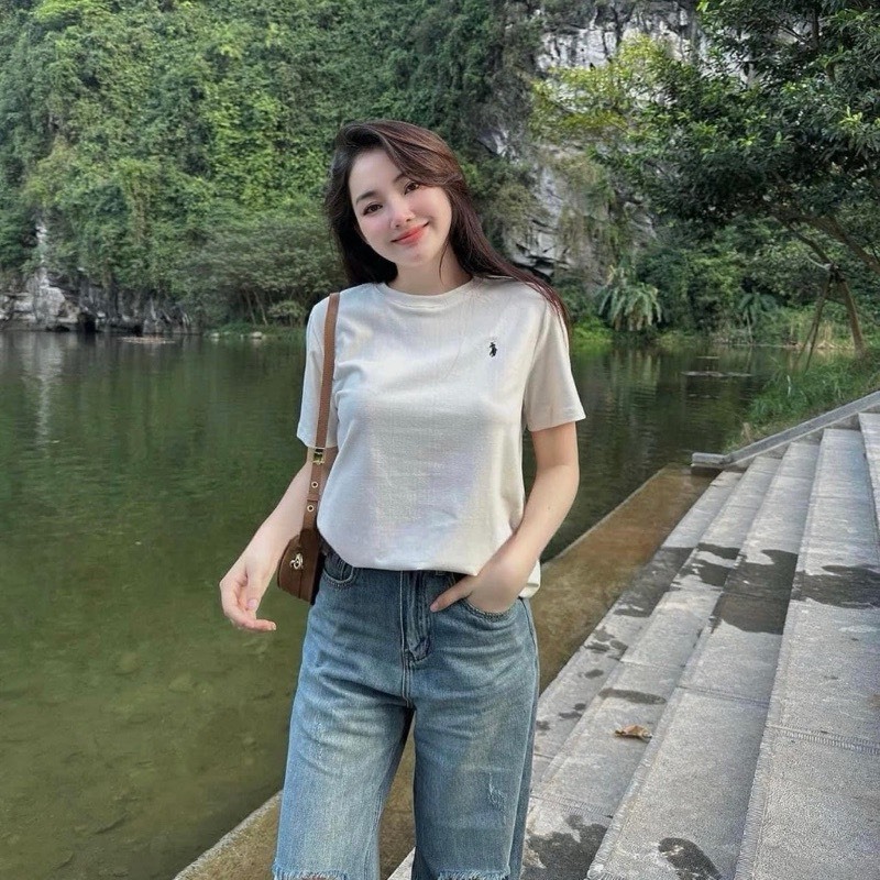 Set áo thun tăm 3 màu đen nấu trắng thêu hình ngựa co giãn 4 chiều áo thun nữ thêu hottrend A189 SUTANO | BigBuy360 - bigbuy360.vn