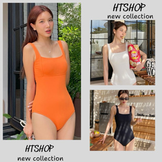  Bikini 1 mảnh đồ bơi liền thân bassic cổ vuông khoét lưng che bụng phong cách HQ 