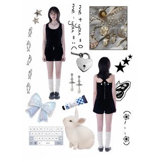 Set nhung đính phụ kiện Little Things- Black swan set