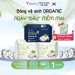 Băng vệ sinh Yeonchi Organic cao cấp Hàn Quốc siêu mỏng chỉ 0.1cm với Ag+ kháng khuẩn