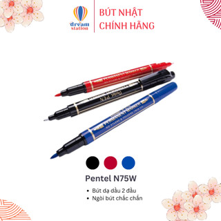  Bút Dạ Nhật Bản Pentel N75W | Viết Được Trên Mọi Chất Liệu | Không Chứa Cồn | Ngòi Bút Chắc Chắn
