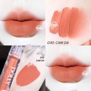 Son Lì Son Kem DOLLY DIAMOND VELVET Không Chì Cao Cấp Chính Hãng <Màu Cam Da>
