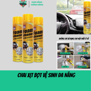 Chai Xịt Bọt Vệ Sinh Nội Thất Foam Cleaner, Tẩy Vết Bẩn Nội Thất Ô Tô, Sofa, Giầy Dép Nhanh Chóng Làm Sạch Vết Bẩn