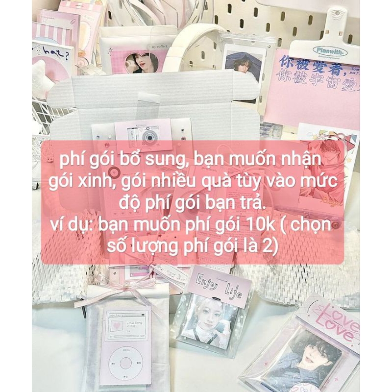 [dịch vụ kèm theo ]phí gói thêm freebies gói hàng ( bắt đầu từ 15k), mua kèm cùng các sản phẩm khác