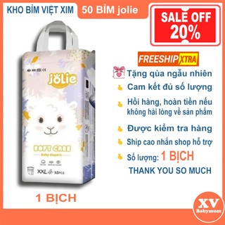 50 miếng tã/bỉm quần jolie xuất nhật full size m/l/xl/2xl/3xl thấm hút hiệu quả cho bé yêu