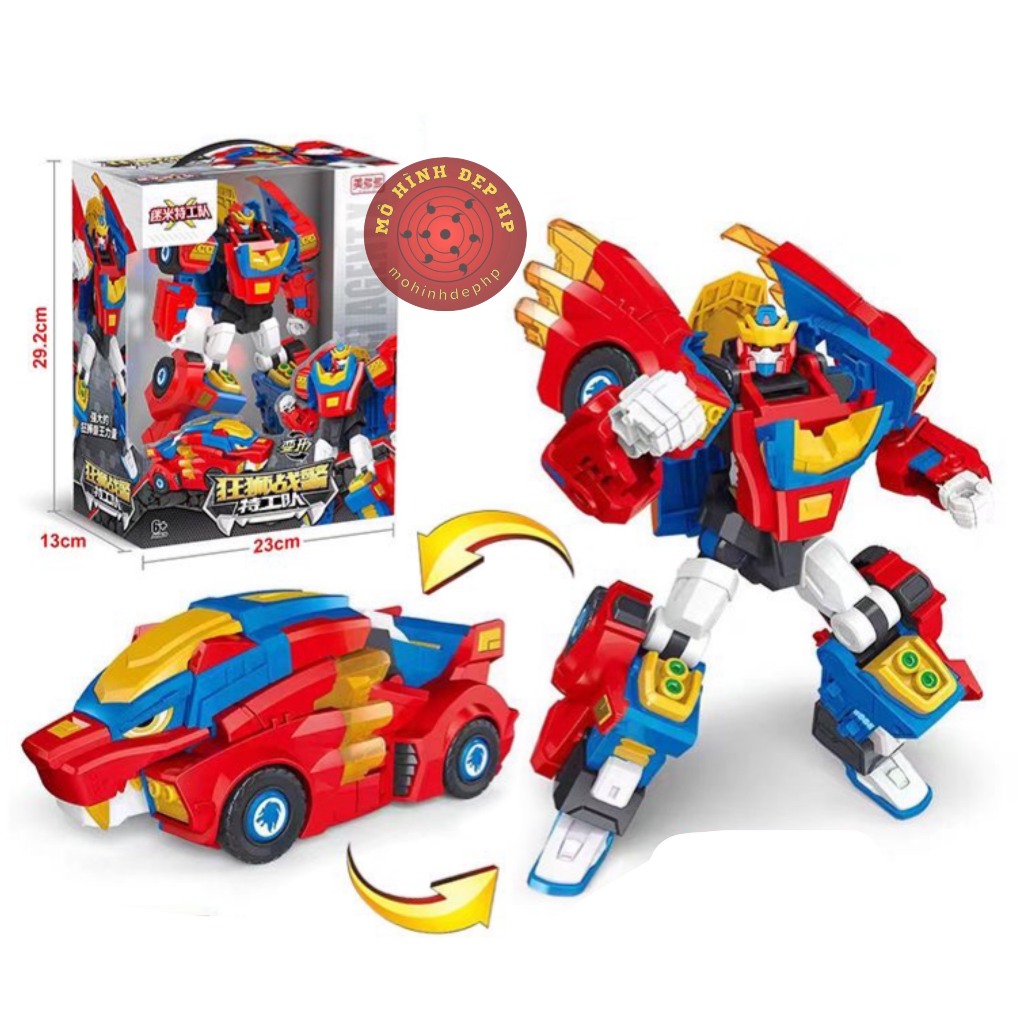 Lực lượng nhí x miniforce animaltron người máy robot cảnh sát không gian Sư Tử Jaws Cop lion siêu nh