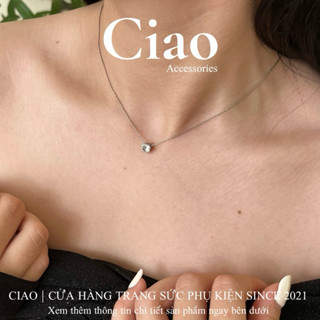 [HOẢ TỐC 1H] Dây chuyền/ Vòng cổ titan không gỉ đính đá thiết kế đơn giản Milcah Ciao