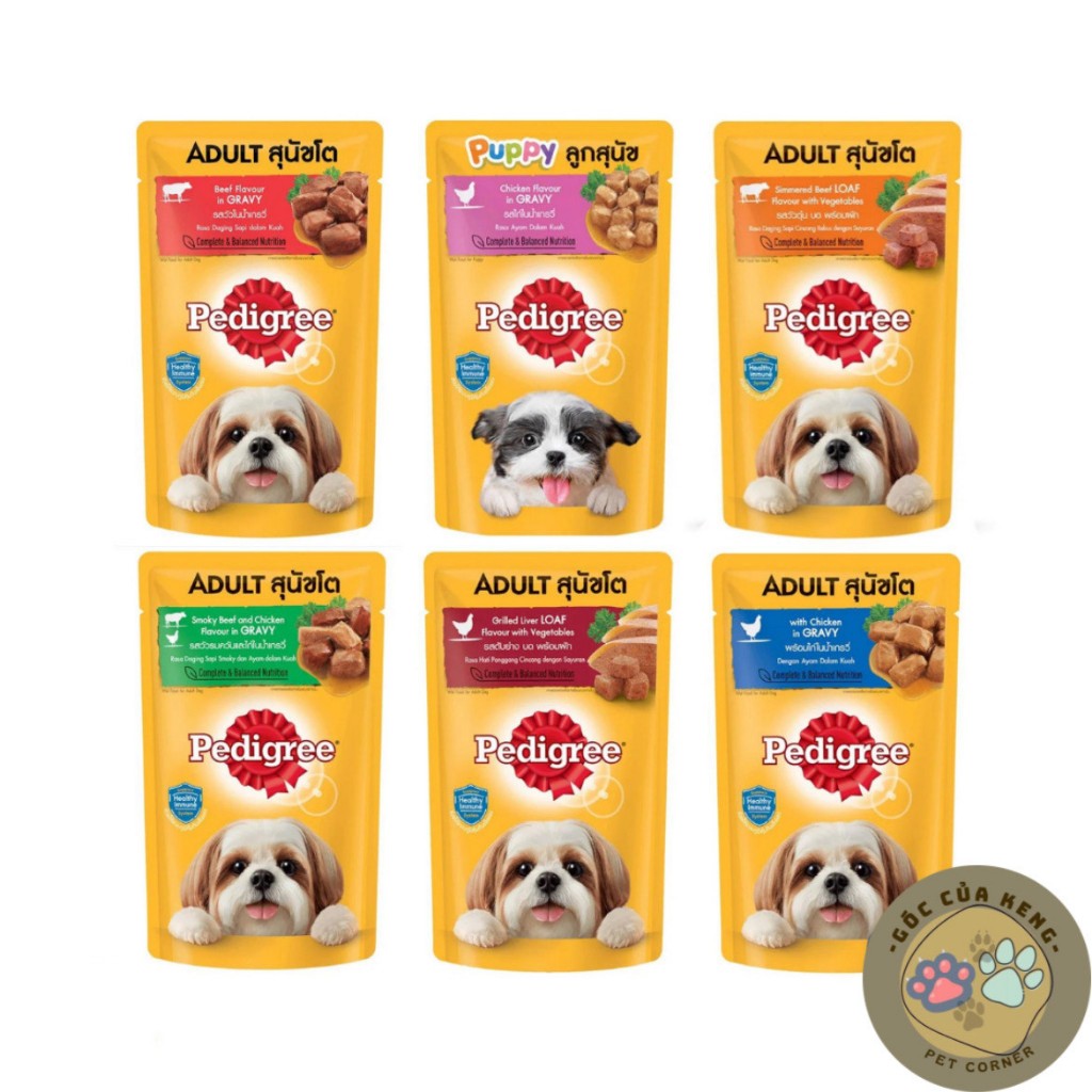 Pate Pedigree gói 130g nhiều vị cho chó