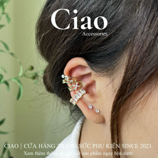 [HOẢ TỐC 1H] Khuyên vành tai/ Kẹp vành tai đính đá mã 05 thiết kế sang trọng Ciao accessories
