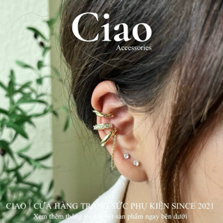   HOẢ TỐC 1H  Set 3 khuyên vành tai  kẹp vành tai mạ bạc thiết kế mã 21 Ciao accessories 