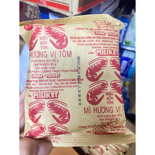 Thùng 30 Gói Mì Miliket 4 Tôm (30 gói x 80g)