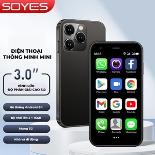 Soyes xs15 mini android11.0 điện thoại thông minh màn hình hiển thị 3.0 inch ram 4gb rom 64gb dual sim chờ play store
