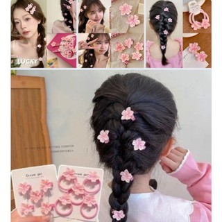 Set 2 kẹp hoa đào màu hồng dễ thương ngọt ngào