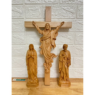  Bộ bàn thờ công giáo 25cm: mẹ lộ đức- chúa khải hoàn- thánh Giuse 