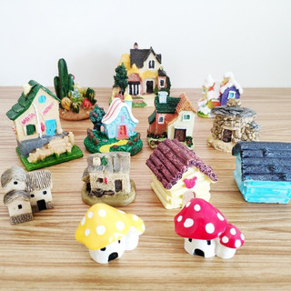 Mô hình tiểu cảnh Biệt thự mini , mô hình trang trí tiểu cảnh, sen đá, terrarium