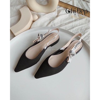 Giày sandal hở eo quai dio Chị Đẹp Store, giày búp bê bệt bít mũi mã dio