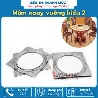 Mâm xoay vuông kiểu 2 -  đế xoay trưng bày sản phẩm, đế xoay bàn xoay trưng bày sản phẩm