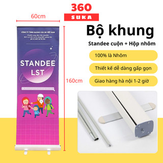 Khung standee cuốn nhôm ngoài trời cao cấp 60*160cm - Nhôm 100% nên siêu chắc chắn - Suka 360