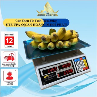 Cân Điện Tử Tính Tiền - Bán Trái Cây, Thực Phẩm ở Chợ Siêu Thị - 30kg/5g UTE UPA - Q ĐÀI LOAN