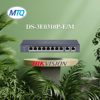 Switch mạng 8 cổng PoE Hikvision DS-3E0310P-E/M 2 cổng uplink 10/100 Mbps chính hãng