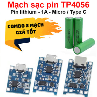 Mạch sạc cell tp4056 cổng usb micro b / type c ||