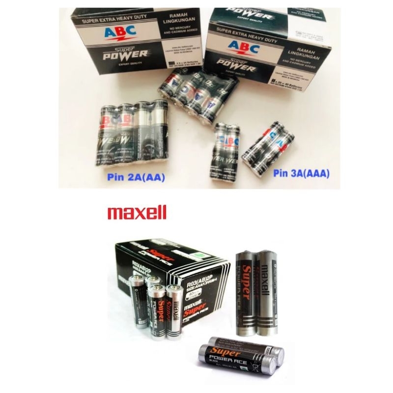 BỘ 4 PIN AAA ABC, MAXELL CHÍNH HÃNG