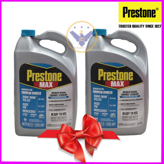 Combo 2 can nước làm mát động cơ màu xanh dương prestone max european 3.78l