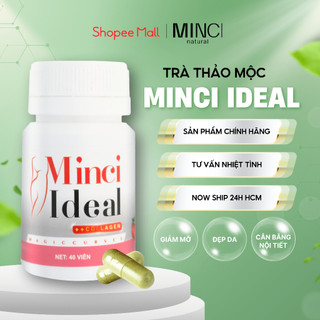 Hỗ trợ giảm cân Minci Ideal, viên uống thảo mộc hỗ trợ giảm cân, giảm mỡ nhanh chóng cho phái đẹp