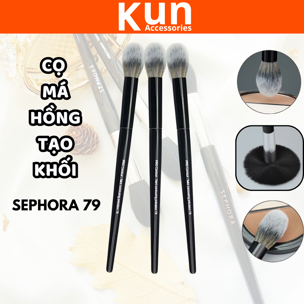 Cọ má hồng tạo khối Sephora 79 lông mềm chuyên dùng cho makeup chuyên nghiệp HALOMI