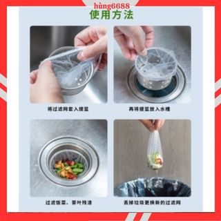 Túi lọc rác bồn rửa chén bát - Ai Fa - 100 túi/sp - ÔNG VUA BAO BÌ TRUNG QUỐC thông minh M30