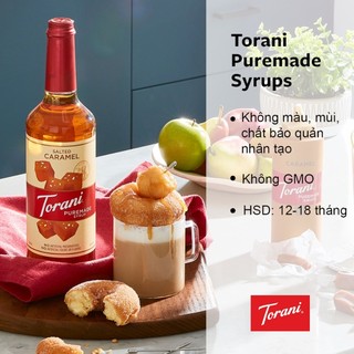 Siro Pha Chế Vị Caramel Muối Torani Puremade Salted Caramel Syrup 750ml Mỹ