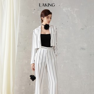 White vest w black lines - áo vest trắng a11291