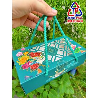 10 Hộp đựng 2 bánh trung thu Bách Hoa - Hộp ngang đựng bánh rau câu trung thu 150g - 250g - Mẫu mới 2024